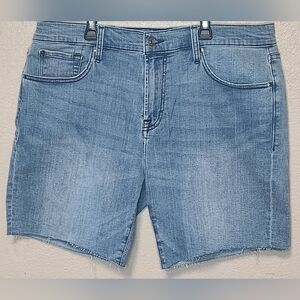 7 For All Mankind Men's Blue Denim Taper Straight Raw Edge Shorts Size 36
